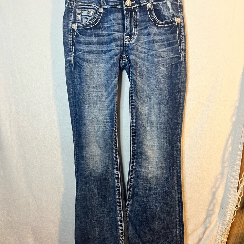 Miss Me Distressed Blue Boot Cut Jeans